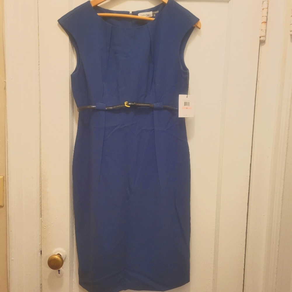 NEW! Calvin Klein dress with black belt - Picture 1 of 4